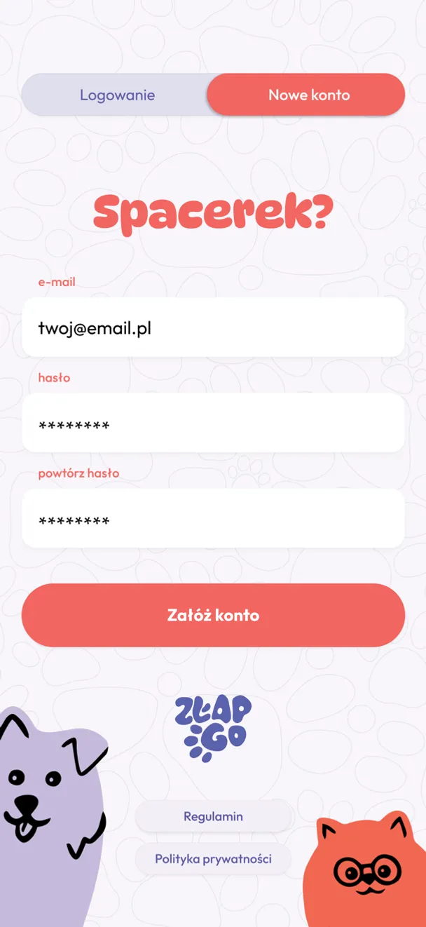 Ekran aplikacji ZłapGo